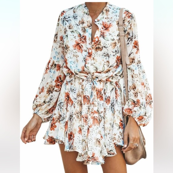 CLARISBELLE 🌺FLORAL PRINT DRESS🌺 L - Picture 1 of 5